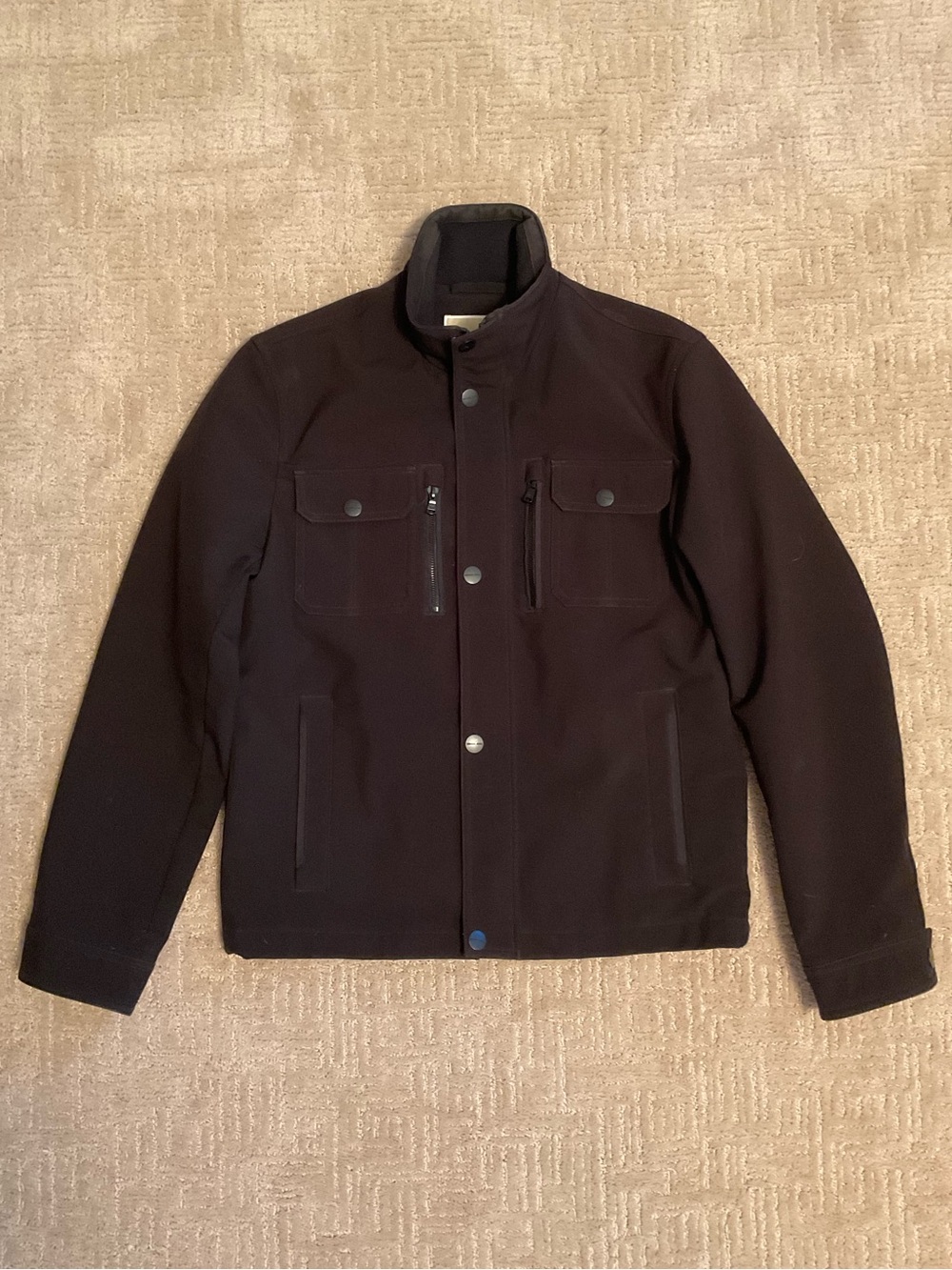 MICHAEL Michael Kors Men Guilford Soft Shell Utility Field Jacket Black S EUC